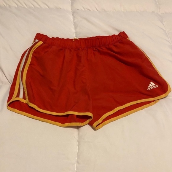 adidas Pants - Orange and yellow Adidas running shorts